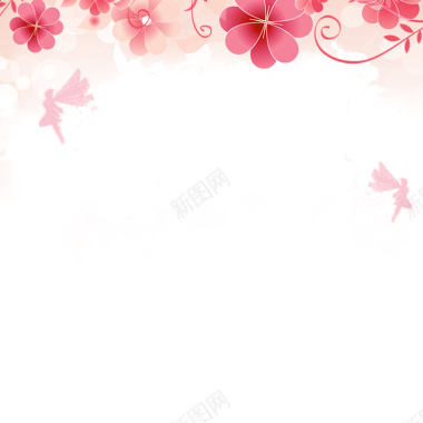 粉色花朵妇女节主图背景背景