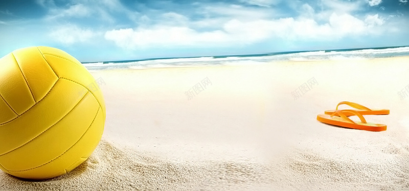 海边沙滩背景摄影图片
