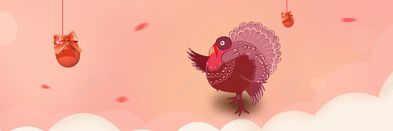 感恩节火鸡海报背景