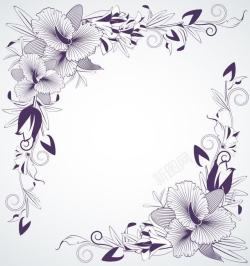 紫色背紫色花纹边框高清图片