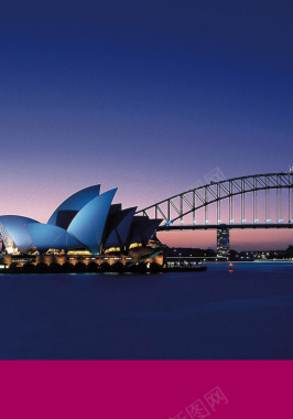蓝天下的悉尼歌剧院背景背景