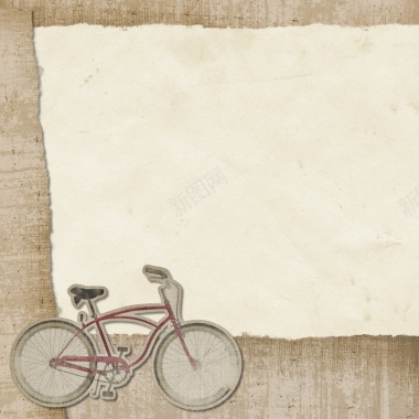 木质纹理自行车边框海报背景背景