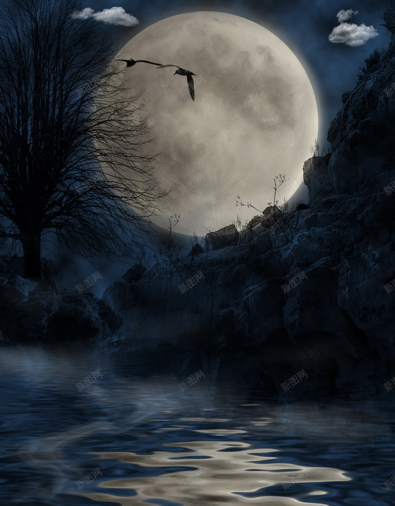 月圆夜背景jpg设计背景_88icon https://88icon.com 夜晚 微风 月亮 月色 纹理 质感
