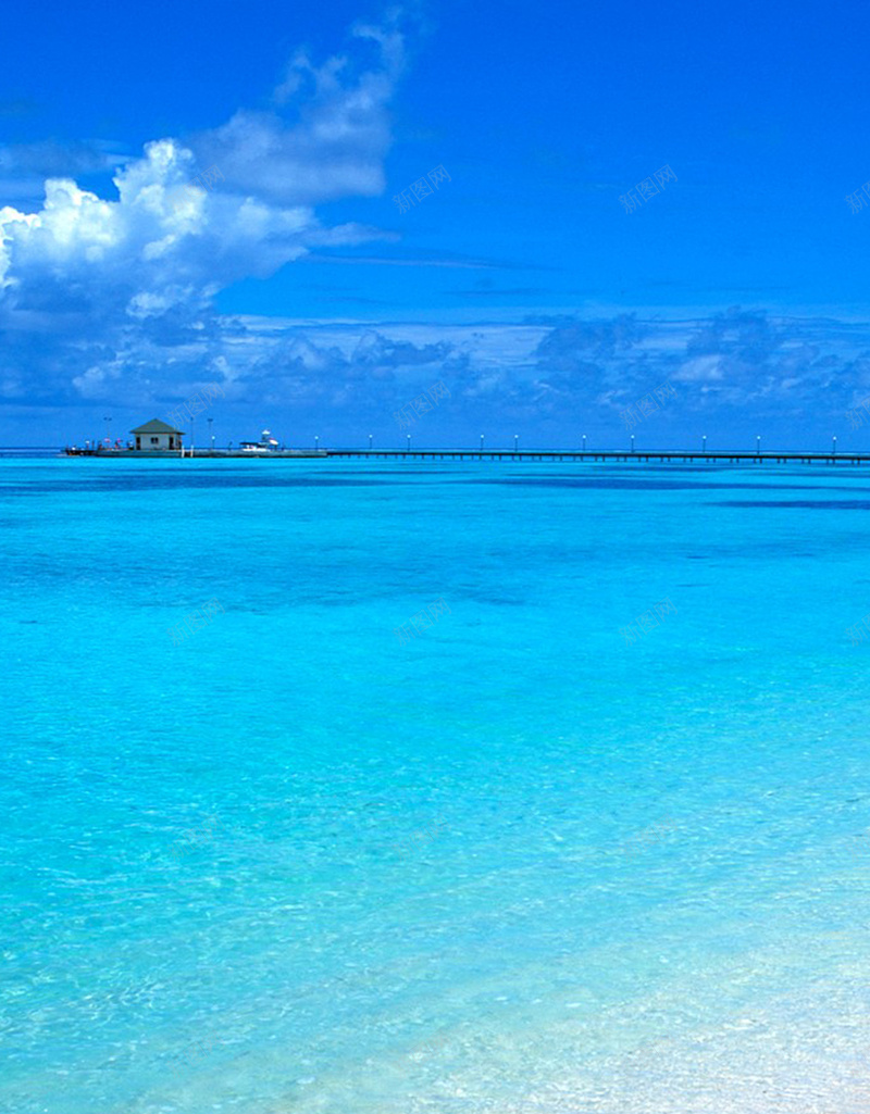 唯美海岛风景H5背景jpg_88icon https://88icon.com H5 h5 云朵 大海 天空 摄影 沙滩 蓝色 风景