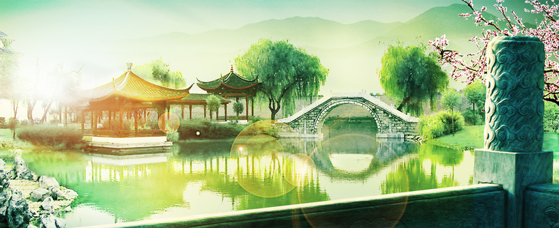 西湖banner背景psd_88icon https://88icon.com 凉亭 摄影 海报banner 湖面 西湖 风景