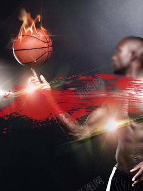 篮球招生海报背景模板背景