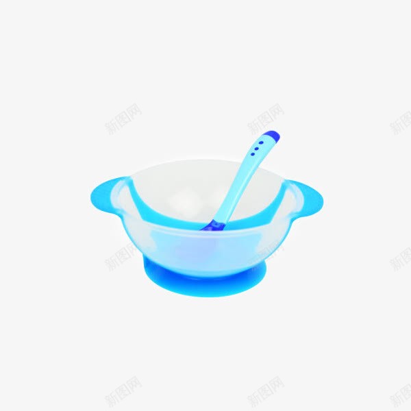 安配儿童餐具套装蓝色png免抠素材_88icon https://88icon.com 产品实物 宝宝碗