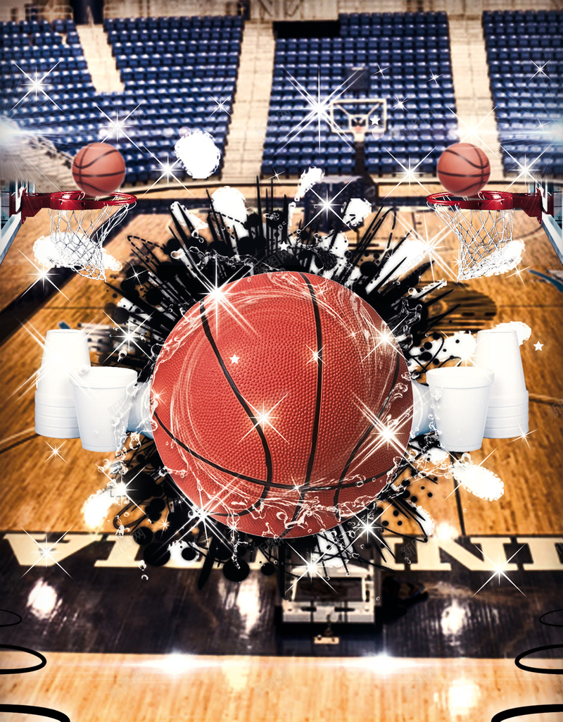 激情篮球赛海报psd设计背景_88icon https://88icon.com 开心 活力 激情 狂欢 篮球比赛 青春