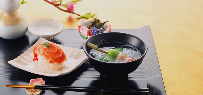 日本料理背景图摄影图片