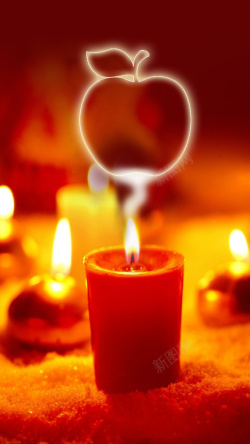 蜡烛摄影蜡烛圣诞夜H5海报背景高清图片