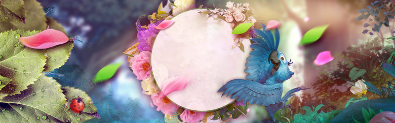 taobao淘宝天猫海报bannerpsd设计背景_88icon https://88icon.com 摄影 海报banner 萌 风景 鹦鹉背景