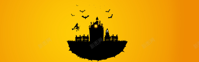 万圣节节日气氛bannerpsd设计背景_88icon https://88icon.com 10月31日 halloween 万圣夜 万圣节 南瓜 南瓜灯 城堡 幽灵 月亮 蝙蝠 鬼节