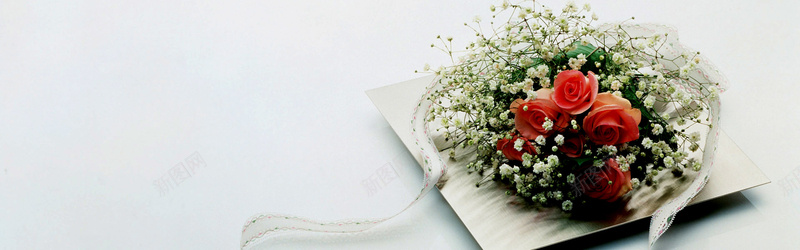 浪漫的婚礼手捧花背景摄影图片