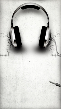 白色纹理质感耳机广告背景背景