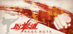 白色武术跆拳道比赛海报banner高清图片