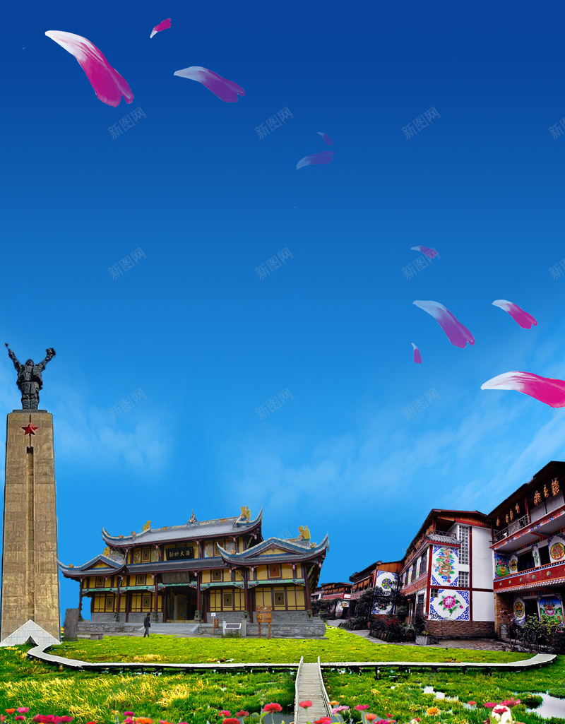 民族风景旅游背景psd设计背景_88icon https://88icon.com 中华人民共和国西藏自治区 中国西藏 商务 图腾 寺庙 少数民族 特色 科幻 科技 绿色 花瓣 蓝色 西藏 风景