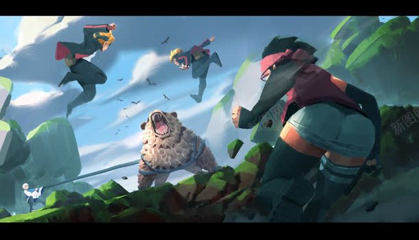 卡通彩绘风格人物造型jpg设计背景_88icon https://88icon.com 人物 卡通 彩绘 造型 风格