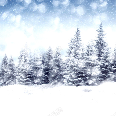 冬季雪景主图背景