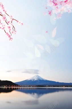 日本旅游日本樱花背景背景