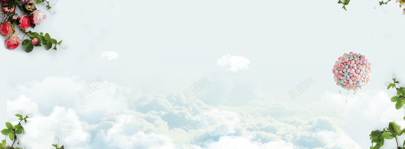 清新简约云层背景psd设计背景_88icon https://88icon.com 云层 云彩 小清新 气球 淡蓝色 清新背景 简约 粉色月亮 背景