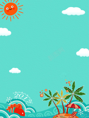 绿色矢量卡通夏季新品海报背景背景