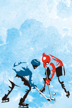 体育运动冰球运动海报背景背景