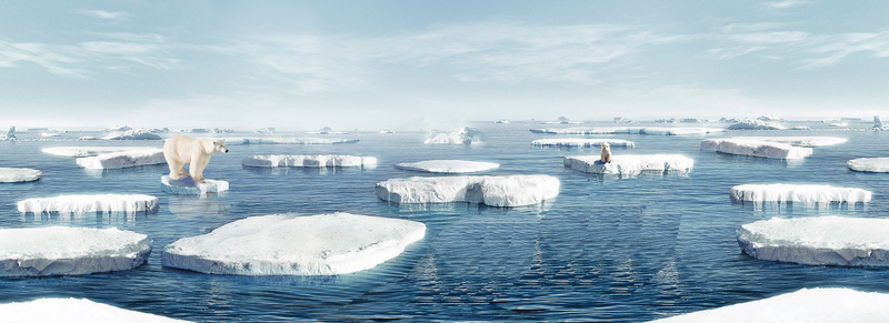 极地冰川背景摄影图片