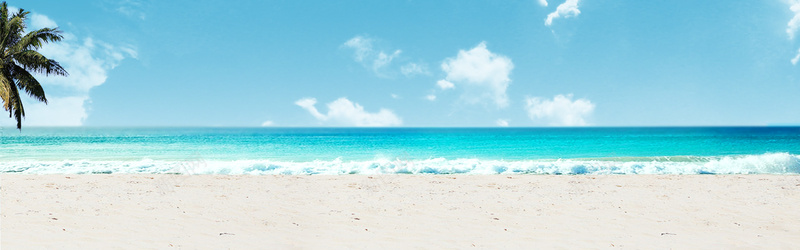 蓝色海滩背景摄影图片