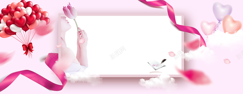 38妇女节梦幻丝带气球云朵白bannerpsd设计背景_88icon https://88icon.com 38妇女节 丝带 云朵 妇女节 小清新 广告 文艺 梦幻 气球 浪漫 简约 素材 美女 背景 设计