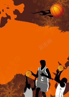 篮球夏令营招募海报背景