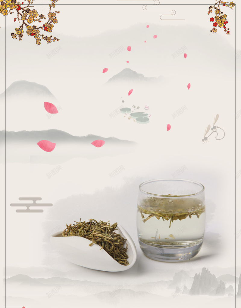 清新金银花药材花茶psd设计背景_88icon https://88icon.com 150PPI PSD源文件 中药养生 分层文件 平面设计 野生金银花 金银花 金银花泡茶 金银花种植 金银花茶 金银花茶叶