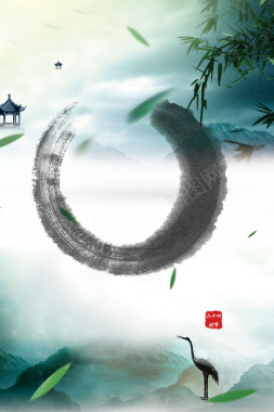 中式传统水墨二十四节气惊蛰背景背景