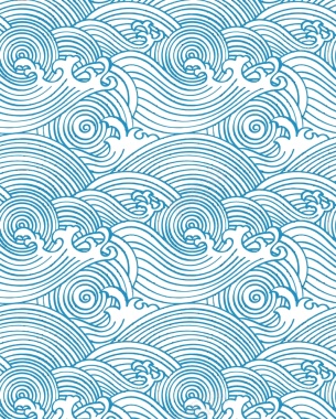 矢量中国风海水纹手绘背景背景