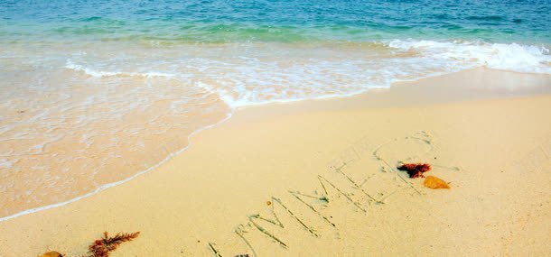 大海浪花沙滩背景背景