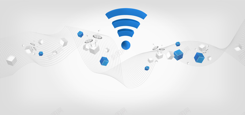 WiFi网psd设计背景_88icon https://88icon.com WiFi 商务 海报banner 科幻 科技 简约 覆盖