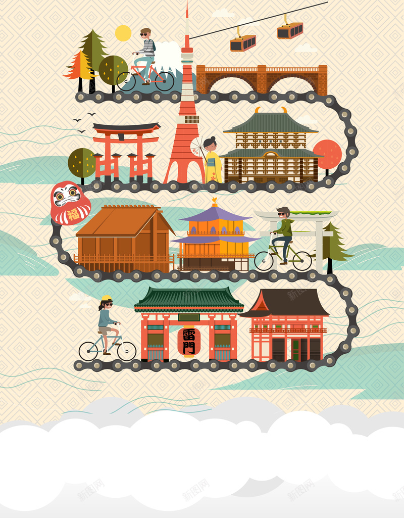 日本古建筑海报背景psd设计背景_88icon https://88icon.com 古代海报 古风海报 夏季海报 大气海报 宣传海报 文艺海报 日本海报 浪漫海报 简约海报