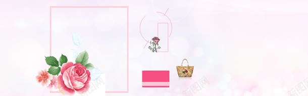 玫瑰花banner创意jpg设计背景_88icon https://88icon.com 女装 淘宝 玫瑰