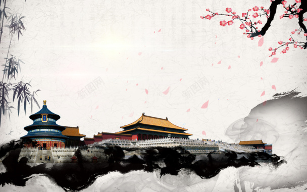 旅游海报之北京印象海报背景背景