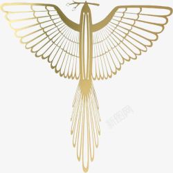 偏立体素材金色飞翔的喜鹊高清图片