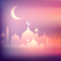敬仰印度宗教伊斯兰教斋月节漂亮灯塔节日背景高清图片