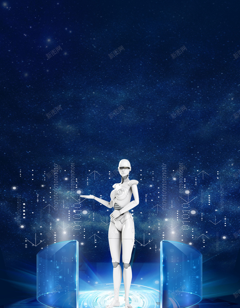 人工智能蓝色科技感企业发布会机器人海报psd设计背景_88icon https://88icon.com 人工智能 企业发布会 企业宣传 光感 商务 大气 机器人 海报背景 科技感 蓝色 黑科技