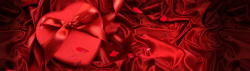 大红色丝绸背景情人节促销浪漫激情大红色护肤品海报背景高清图片