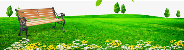 草地上的座椅psd设计背景_88icon https://88icon.com 小花 小草 座椅 绿色 草地上的座椅