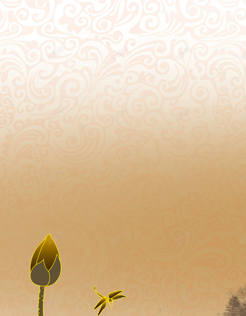 底纹黄金花H5背景jpg设计背景_88icon https://88icon.com H5 h5 底纹 纹理 花朵 质感 金黄色