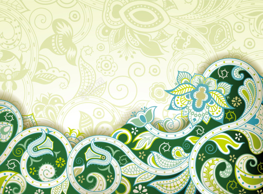 传统花纹花边装饰古典海报背景矢量图背景