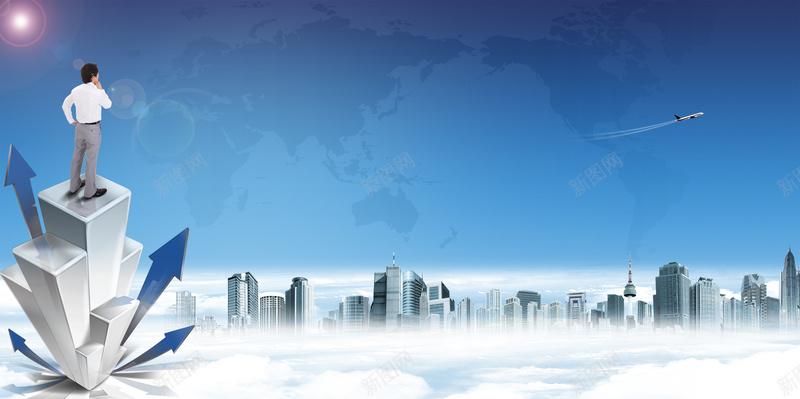 态度决定高度企业励志海报背景模板psd设计背景_88icon https://88icon.com 企业励志 创意 商务人士 城市背景 态度决定高度 正能量 海报背景模板 箭头