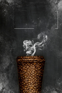 创意咖啡豆饮料广告背景