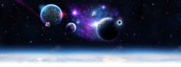 翱翔太空海报制作背景