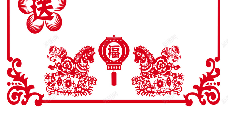 新年红色边框psd分层H5背景psd设计背景_88icon https://88icon.com H5背景 中国风 新年 新年促销 新年背景 福字 红色 边框 送礼