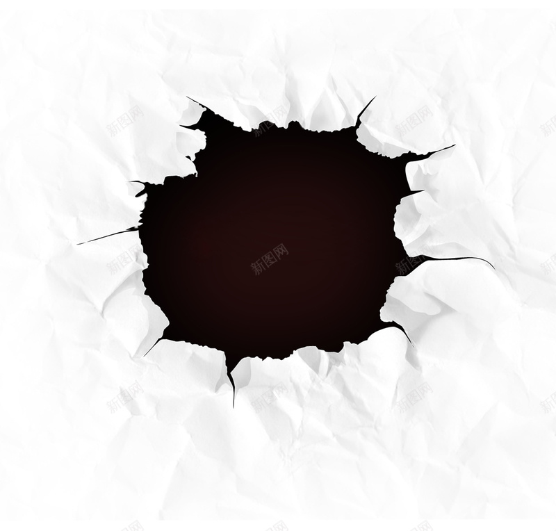 纸上破洞jpg设计背景_88icon https://88icon.com 神秘 纸张 纹理 褶皱 质感 黑洞